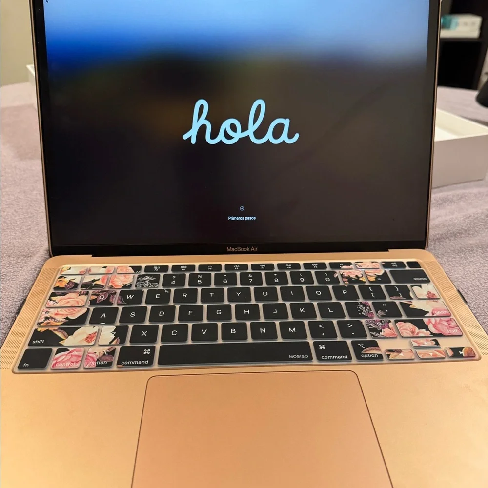 Apple MacBook Air Box with Brown Text